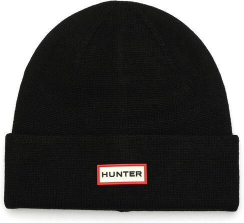 Hunter Women's Play Essential Cuff Beanie, Hat with Brand Logo, Comfortable & Warm Accessory, Red, One Size in Saudi Arabia