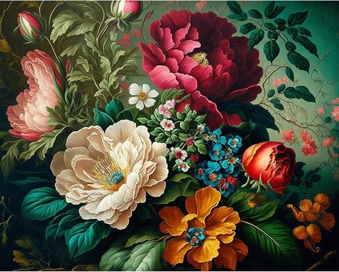 Arttoplus Paint by Numbers Kit for Adults Green Plant-Adult Paint by Number Kits on Canvas,Plant Paint by Number Adult for Gift Home Wall Decor(16x20inch) in Kuwait