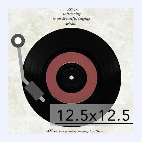 Wood Vinyl Record Frame for the Wall, Display 12.5x12.5 Album Cover and 12x12 LP Vinyl Record with Cover, Album Frames for Vinyl Records, Sturdy 12.5x12.5 Frame Black, 1 Pack in Saudi Arabia