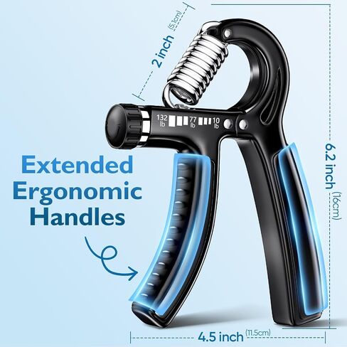 FitBeast Grip Strengthener Forearm Strengthener, Adjustable Hand Grip Strengthener for Strength Training & Rehabilitation, 10-132 lbs Resistance, Ideal for Athletes and Physical Therapy (1 Piece) in Kuwait