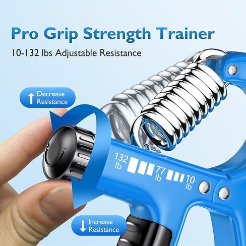 FitBeast Grip Strengthener Forearm Strengthener, Adjustable Hand Grip Strengthener for Strength Training & Rehabilitation, 10-132 lbs Resistance, Ideal for Athletes and Physical Therapy (1 Piece) in Kuwait