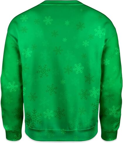 Funny Santa Reindeer Christmas Pattern Christmas Red Sweatshirts Polyester Sweatshirts Christmas Crewneck Sweatshirt in Saudi Arabia