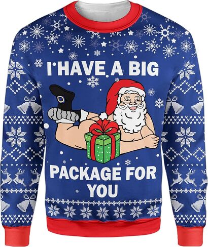 Funny Santa Reindeer Christmas Pattern Christmas Red Sweatshirts Polyester Sweatshirts Christmas Crewneck Sweatshirt in Saudi Arabia