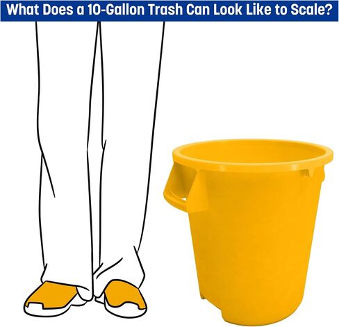 SPARTA Bronco Waste Container Trash Container, Round Trash Bin for Disposal, 10 Gallons, Green in Saudi Arabia