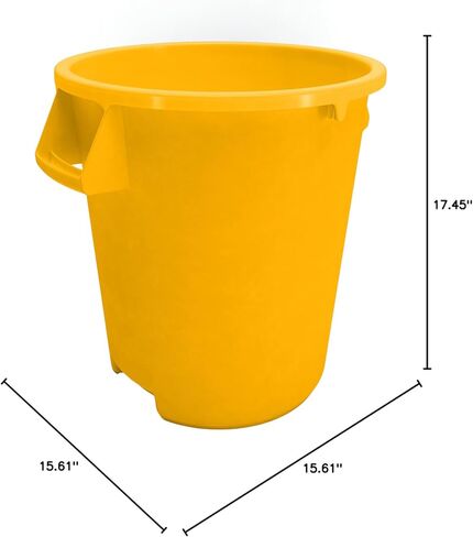 SPARTA Bronco Waste Container Trash Container, Round Trash Bin for Disposal, 10 Gallons, Green in Saudi Arabia