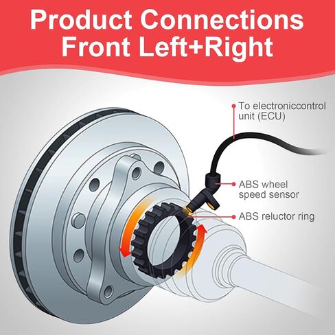 ABS Wheel Speed Sensor Front Left Right Fit for Nissan Rogue 2008-2014 2.5L,for 2008-2012 Nissan X-Trail ABS Sensor Replace 479101DA1A 47910-JG000,2pcs in Saudi Arabia