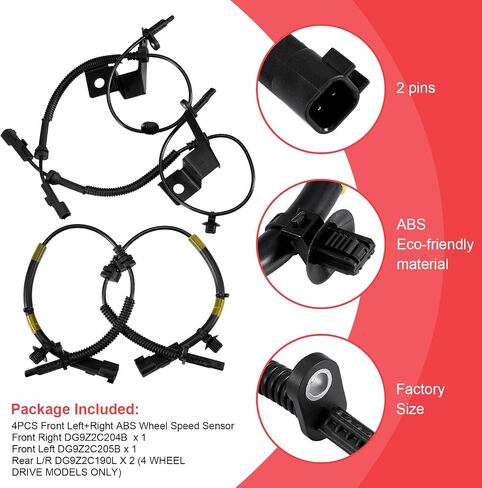 ABS Wheel Speed Sensor Front Left Right Fit for Nissan Rogue 2008-2014 2.5L,for 2008-2012 Nissan X-Trail ABS Sensor Replace 479101DA1A 47910-JG000,2pcs in Saudi Arabia