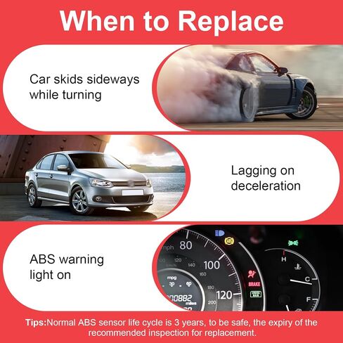 ABS Wheel Speed Sensor Front Left Right Fit for Nissan Rogue 2008-2014 2.5L,for 2008-2012 Nissan X-Trail ABS Sensor Replace 479101DA1A 47910-JG000,2pcs in Saudi Arabia