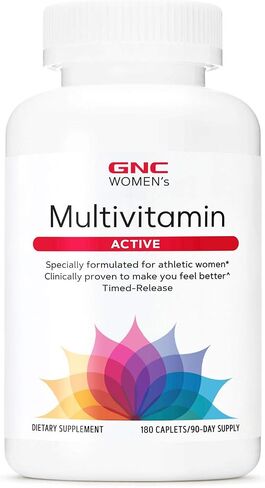 GNC Women's Active Multivitamin | Supports an Active Lifestyle | 30+ Nutrient Formula | Promotes Bone & Joint Health, Helps Energy Production | Clinically Studied Daily Vitamin | 90 Caplets in Saudi Arabia