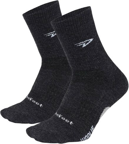 Defeet Woolie Boolie Baaad Sheep Socks, Charcoal/Neon Pink, Large in Saudi Arabia