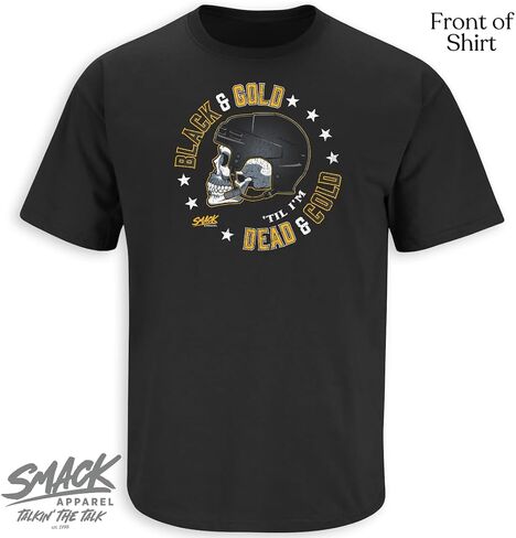 Pittsburgh Hockey Fans. Black and Gold 'Till I'm Dead and Cold. Black T-Shirt (Sm-5X) in Saudi Arabia
