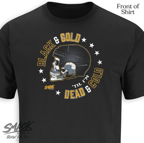 Pittsburgh Hockey Fans. Black and Gold 'Till I'm Dead and Cold. Black T-Shirt (Sm-5X) in Saudi Arabia