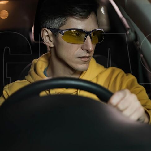 Sports Polarized Sunglasses for Men Cycling Running UV Protection Sun Glasses Lightweight Half Frame Goggles-YS in Kuwait