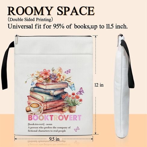 Inspirational Gifts Dragons Book Cover, Book Sleeve With Zipper, Book Pouch Book Cover Kindle Protector Sleeve, Book Sleeve for Book Lovers Gifts for Women Teen Librarian Bookworm Bookish -01 in Saudi Arabia