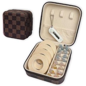 Chinese Guzheng Lute Pipa Guitar Accessories Organizer Box,Set with 2 Nail Tape Folding Scissors,Ideal Storage Box for String Instrument Accessories