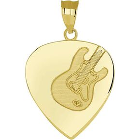 Music Jewelry Musician Electric Guitar Pick Charm Pendant