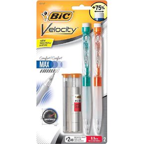 BIC Velocity Max Mechanical Pencil, Thick Point (0.9mm), 2-Count