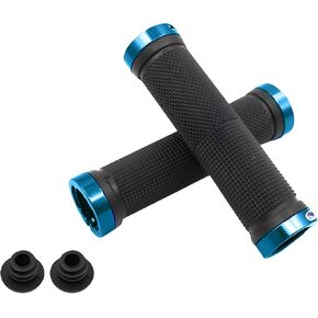 JacobsParts Double-Sided Aluminum Locking Bicycle Mountain Bike Handlebars Grips,
