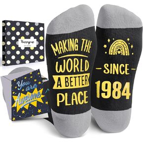 HAPPYPOP 40th Birthday Gifts for Men - 1984 Birthday Gifts With Greeting Card, Gift Ideas for 40 Year Old Middle Aged Man Woman