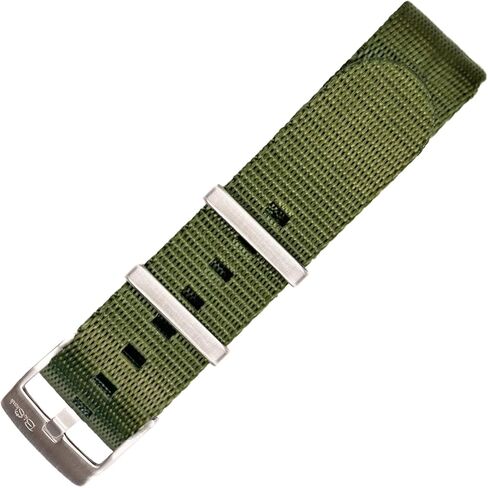 BluShark - AlphaShark Luxury Seat Belt Nylon Watch Strap - Stainless Steel Buckle Multiple Sizes Style Replacement Band Straps for Men’s, Waterproof One-PieceMultiple Sizes in Kuwait