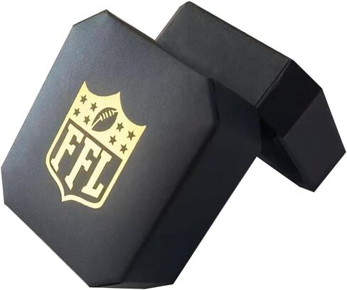 2024 Fantasy Football Ring | Heavy FFL Champion Ring | Gold Silver Tone Plated Award Trophy for Fantasy Football League Winner in Saudi Arabia