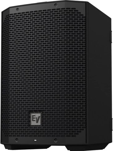 Electro-Voice EVERSE 8 8" 2-Way Battery Powered Loudspeaker with Bluetooth, Black (Pair) Bundle with Auray SS-47S-PB Deluxe Steel Speaker Stand and 2X XLR-XLR Cable in Kuwait