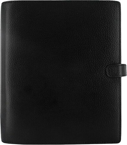 Filofax Finsbury Organizer, A5 Size, Black - Traditional Grained Leather, Six Rings, Week-to-View Calendar Diary, Multilingual, 2025 (C025368-25) in Saudi Arabia