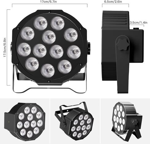 Rechargeable Par Lights RGBW 4-in-1 LED Uplights Battery Powered Stage Lights, HOLDLAMP DJ Lights Sound Activated with Remote & DMX Control for Festival Party Event Wedding Bar (4 Packs) in Kuwait