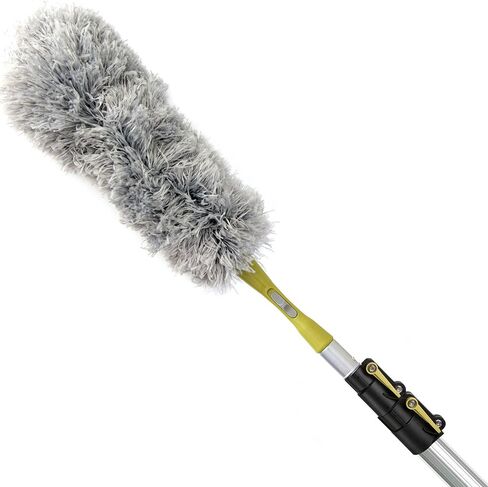 DocaPole Microfiber Feather Duster with 7-30 Foot Extension Pole for Dusting High Ceilings and Surfaces in Saudi Arabia