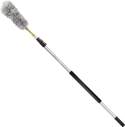 DocaPole Microfiber Feather Duster with 7-30 Foot Extension Pole for Dusting High Ceilings and Surfaces in Saudi Arabia