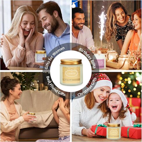 مجموعات هدايا الشموع المعطرة للرجال، 6 عبوات من شموع الصويا المعطرة للمنزل، هدايا عيد الميلاد للرجال، الأب، الصديق، مجموعة شموع للرجال برائحة اللافندر/البلوط/خشب الصندل/الفانيليا المدخنة/الجلد/الفريزيا in Saudi Arabia