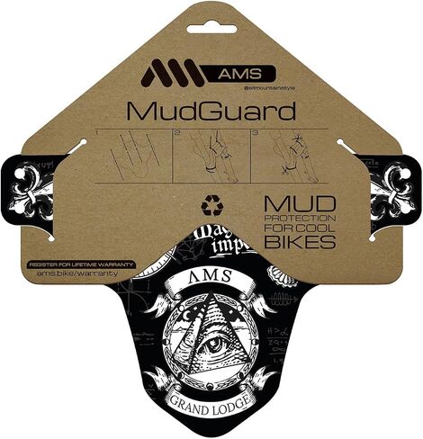 All Mountain Style Front Mudguard –Bike Mud Guard Supports Front Protection Fits Size 26’’, 27.5’’and 29’’ - Helps Protect Your Bike from Mud, Water Spray and More (Black & White) in Kuwait