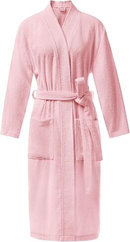 SIORO Terry Cloth Robe for Women Kimono Long Cotton Bathrobe for Spa Tub Hotel, Fuzzy Towel Robe bata de baño with Pockets in Kuwait