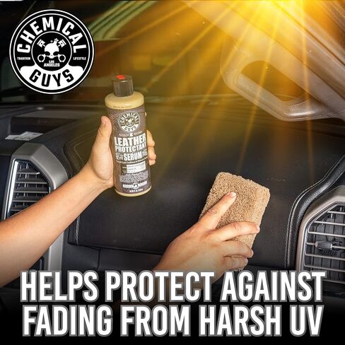 Chemical Guys Leather Cleaner, Colorless and Odorless for Car Interiors, Furniture, Boots, and More (Works on Natural, Synthetic, Pleather, Faux Leather and More), 32 fl oz - SPI_208_32 in Kuwait