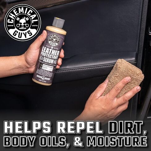 Chemical Guys Leather Cleaner, Colorless and Odorless for Car Interiors, Furniture, Boots, and More (Works on Natural, Synthetic, Pleather, Faux Leather and More), 32 fl oz - SPI_208_32 in Kuwait