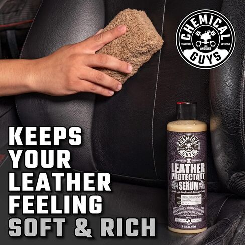 Chemical Guys Leather Cleaner, Colorless and Odorless for Car Interiors, Furniture, Boots, and More (Works on Natural, Synthetic, Pleather, Faux Leather and More), 32 fl oz - SPI_208_32 in Kuwait