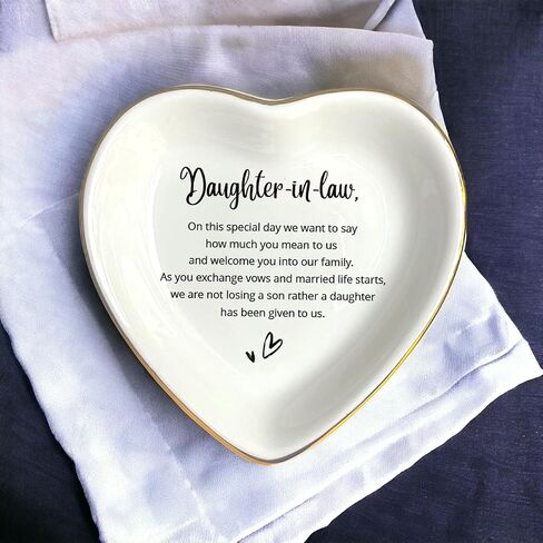 To My Daughter Ring Dish Gift, Ring Dish For Bride From Mother in law, Women Jewelry Dish, Daughter Birthday Gift, Daughter In Law Gifts, Son Trinket Tray for Men (Women) in Kuwait