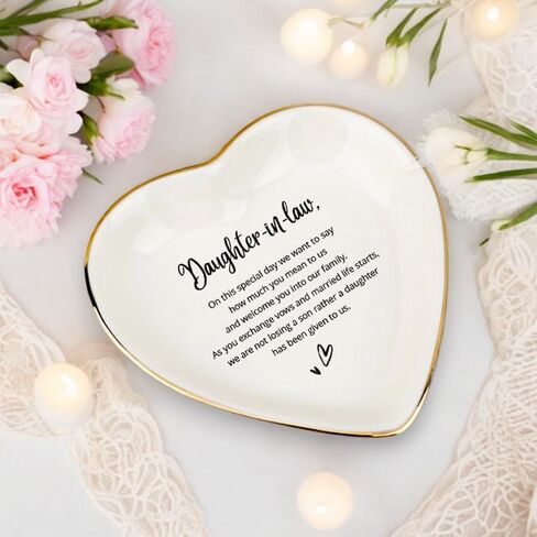 To My Daughter Ring Dish Gift, Ring Dish For Bride From Mother in law, Women Jewelry Dish, Daughter Birthday Gift, Daughter In Law Gifts, Son Trinket Tray for Men (Women) in Kuwait