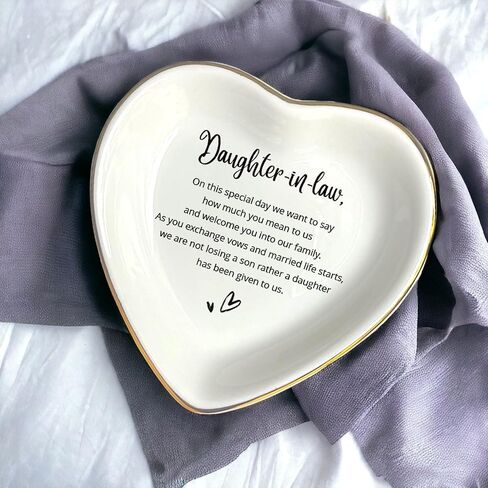 To My Daughter Ring Dish Gift, Ring Dish For Bride From Mother in law, Women Jewelry Dish, Daughter Birthday Gift, Daughter In Law Gifts, Son Trinket Tray for Men (Women) in Kuwait