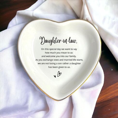 To My Daughter Ring Dish Gift, Ring Dish For Bride From Mother in law, Women Jewelry Dish, Daughter Birthday Gift, Daughter In Law Gifts, Son Trinket Tray for Men (Women) in Kuwait