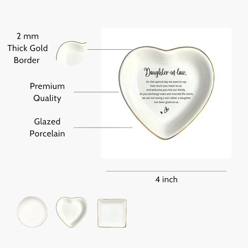 To My Daughter Ring Dish Gift, Ring Dish For Bride From Mother in law, Women Jewelry Dish, Daughter Birthday Gift, Daughter In Law Gifts, Son Trinket Tray for Men (Women) in Kuwait