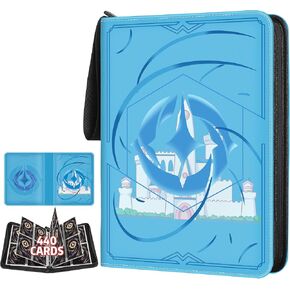 Trading Card Binder for Lorcana Cards Premium 9 Pocket Card Binder Compatible with Lorcana Cards 900 Pockets Capacity for TCG Storage Display Collection(Black 9)