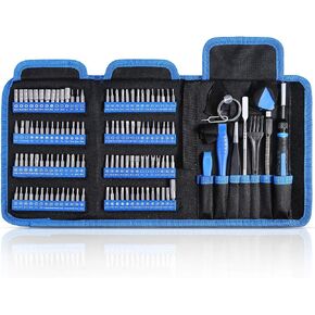 ORIA Precision Screwdriver Set, 126-in-1 Screwdriver Set with 112 Bits, Professional Repair Tool Kit for Mobile Phones Smartphones Laptop Electronic Devices(Blue Black)