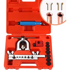 Wostore Double Flaring Tool Kit with Tube Bender 1/4",5/16",3/8" and Spring Bender 1/2",5/8" for Plumbing Copper Brake Line HVAC