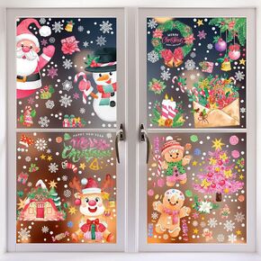 Halloween Window Clings 10 Sheets 226pcs Double-Sided Halloween Window Decorations Spooky Witch Pumpkin Ghost Monster Window Silhouettes Decal for Glass Door Decor Home Kids Party Decor