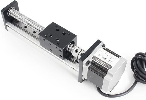 RATTMMOTOR CBX1605 200 مم / 7.87 بوصة مشغل المرحلة الخطية مع مربع خطي Rai + 1605 Ballscrew، طاولة مرحلة خطية XYZ مزودة بمحرك CNC دليل سكة الحركة الخطية + Nema23 محرك متدرج لآلة التوجيه باستخدام الحاسب الآلي in Kuwait