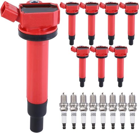 B4B BANG 4 BUCK UF620 Ignition Coil Pack and 4 Platinum Spark Plugs Compatible with Chevrolet Chevy Pontiac Replacement for UF620 25186687, 55561655, 96476983 in Saudi Arabia