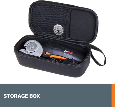 Worx ZipSnip Cordless Electric Scissors, Cardboard Cutter, Electric Box Cutter 4V, Rotary Cutter Value Pack for Cardboard, Fabric, Plastic and Packages, with Storage Box and Additional Blade, WX082L.2 in Kuwait
