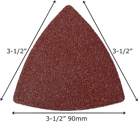XXGO 100 Pcs 60 Grits 3-1/2 Inch 90mm Triangle Multitool Sanding Paper XG902060 in Saudi Arabia