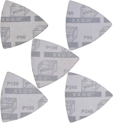 XXGO 100 Pcs 60 Grits 3-1/2 Inch 90mm Triangle Multitool Sanding Paper XG902060 in Saudi Arabia